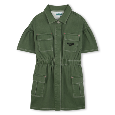 Safari-Kleid aus Baumwolle KENZO KIDS GIRL