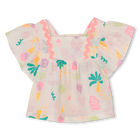 Kurz&auml;rmelige bluse mit r&uuml;schen BILLIEBLUSH 
                    GIRL