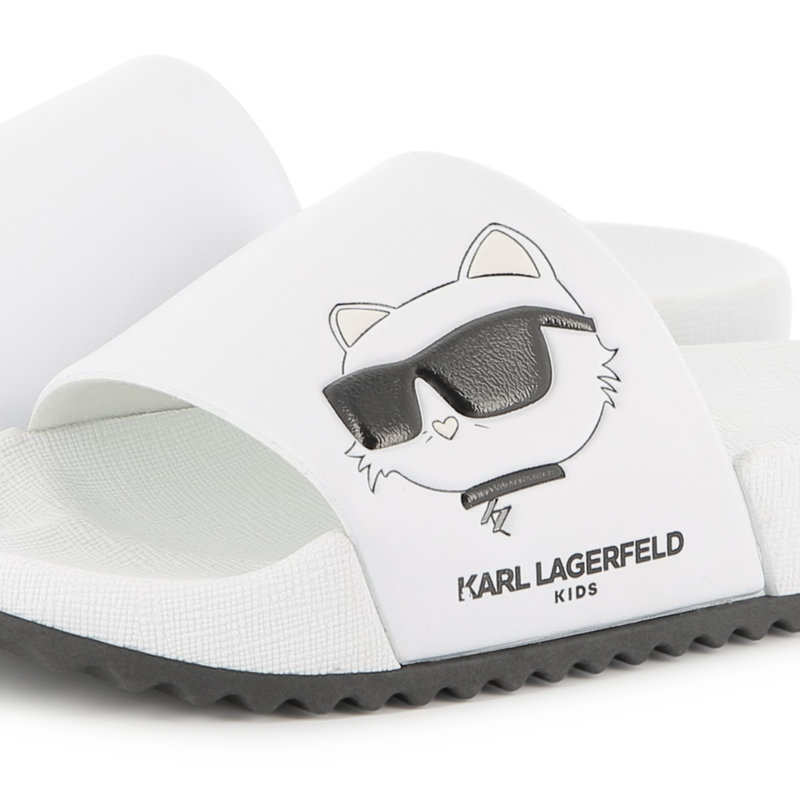 Pantoletten mit Relief-Druck KARL LAGERFELD KIDS 
                        GIRL