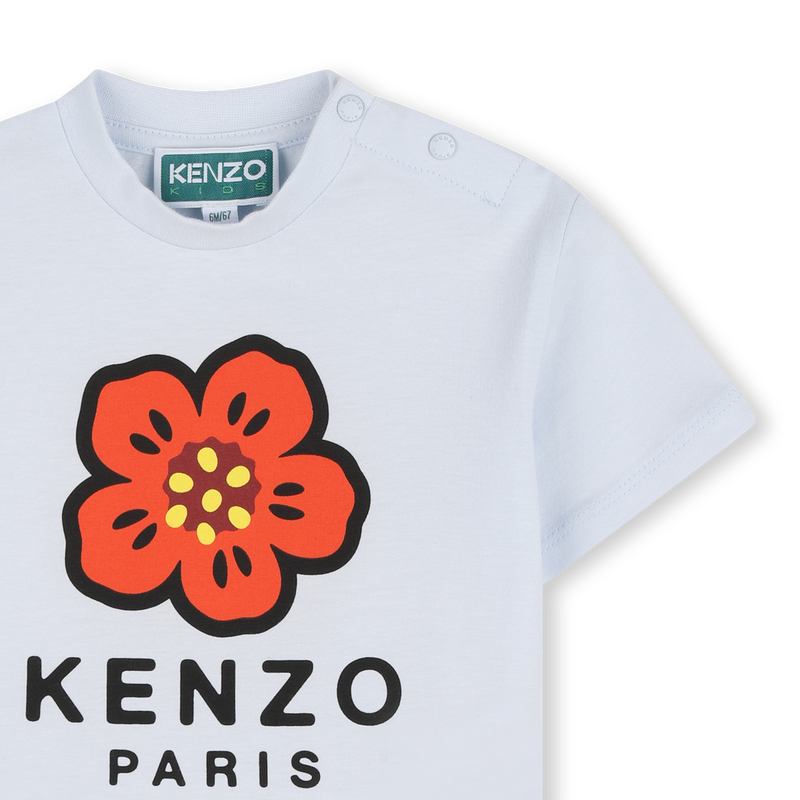 T-SHIRT MIT DRUCKKNOPF AN DER SCHULTER KENZO KIDS 
                        GIRL