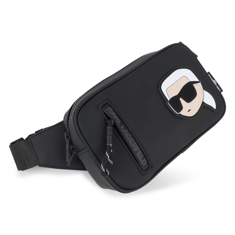 Bauchtasche aus beschichtetem Textil mit Gummieffe KARL LAGERFELD KIDS 
                        BOY