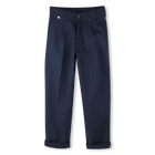 Melierte Hose aus Twill, MARINE, hi-res