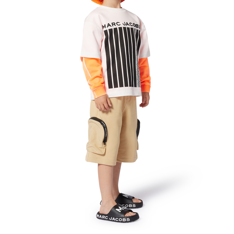 Zweifarbiges Baumwoll-T-Shirt MARC JACOBS 
                        BOY