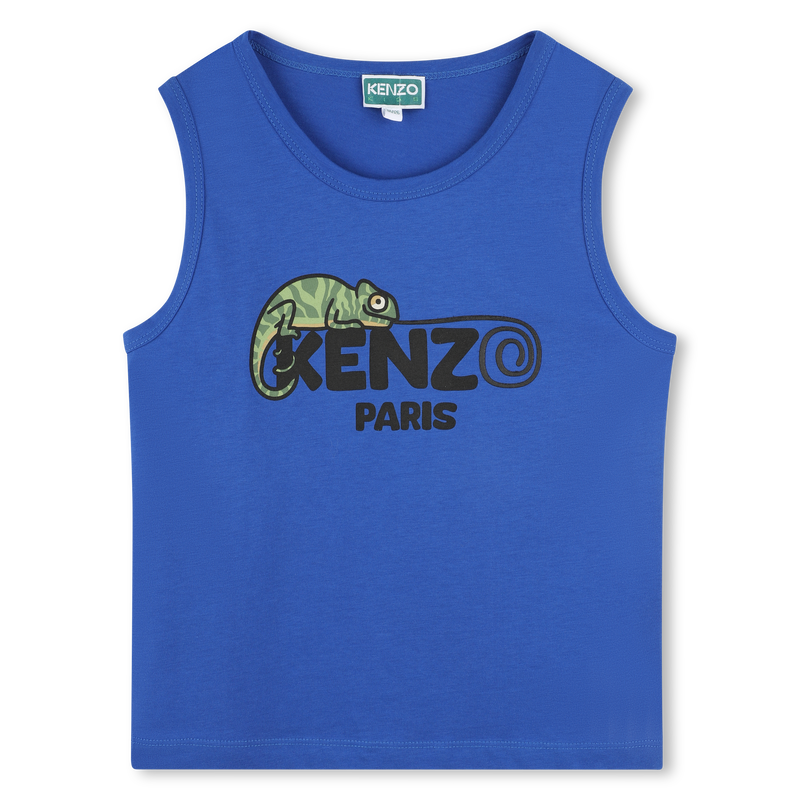 Baumwoll-Tanktop mit Logo KENZO KIDS 
                        BOY