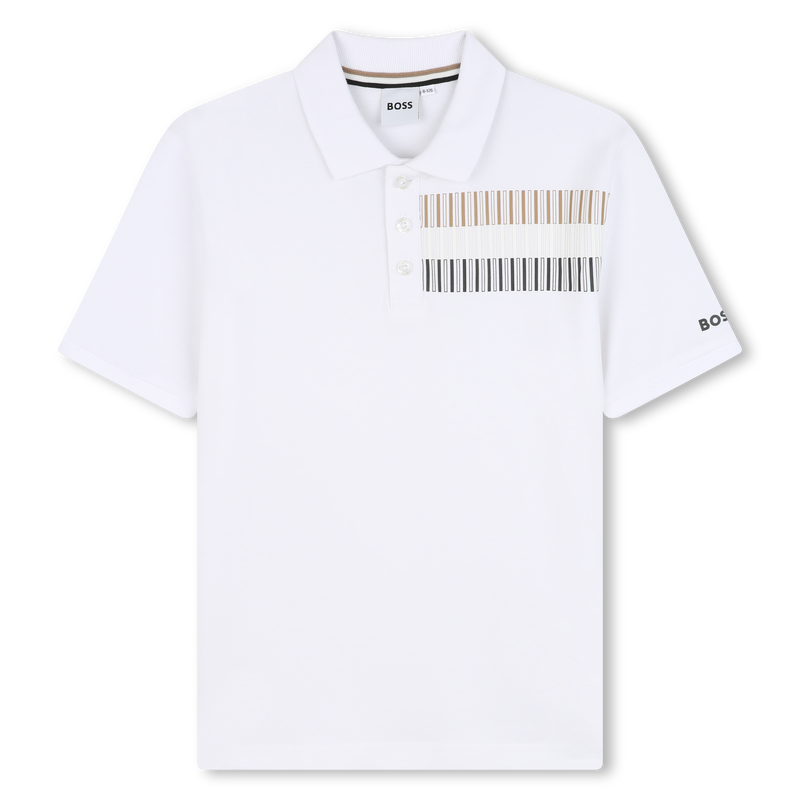 Gerades Poloshirt mit Streifen BOSS 
                        BOY