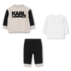 Set aus Strickjacke und Hose aus doppeltem Jersey KARL LAGERFELD KIDS 
                    BOY