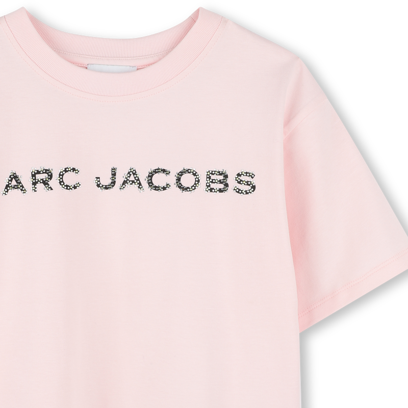 Baumwoll-T-Shirt mit Strass MARC JACOBS 
                        GIRL