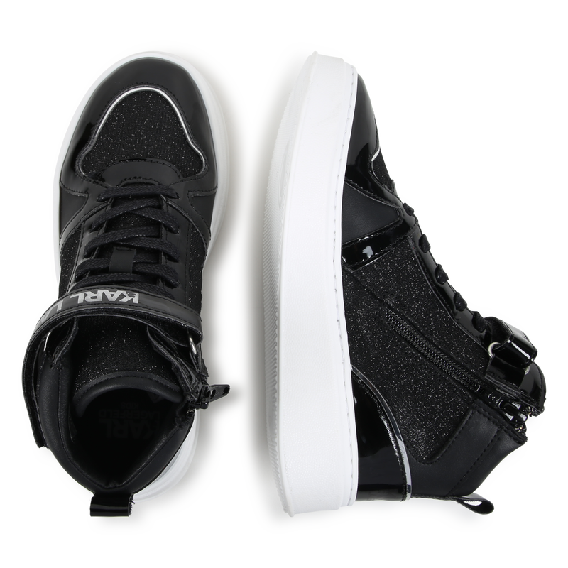 High-Top-Sneaker aus Leder KARL LAGERFELD KIDS 
                        GIRL