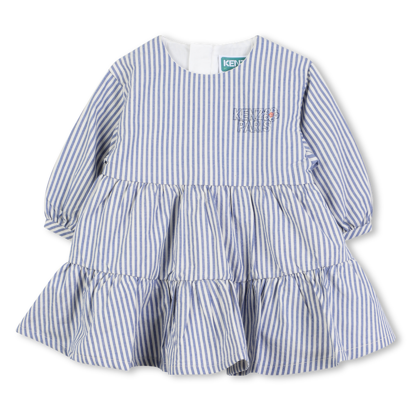 Langes Kleid mit Puffärmeln KENZO KIDS 
                        GIRL