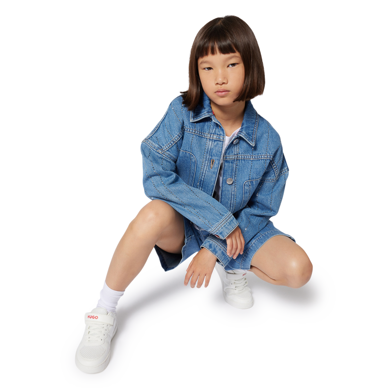 Gestreifte Jeansjacke HUGO 
                        GIRL