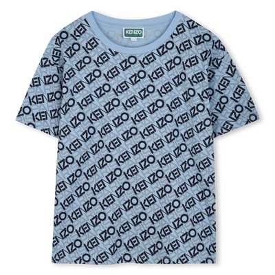Baumwoll-T-Shirt mit Print KENZO KIDS BOY