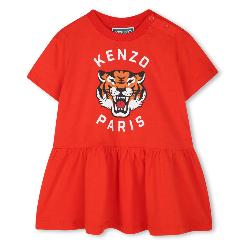Kurz&auml;rmliges Kleid KENZO KIDS 
                        GIRL
