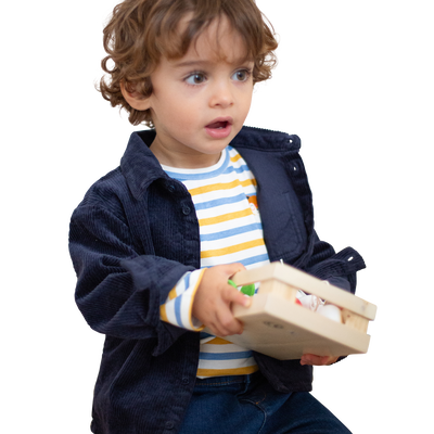 Einfarbiges Hemd aus Samt-Cord CARREMENT BEAU BOY