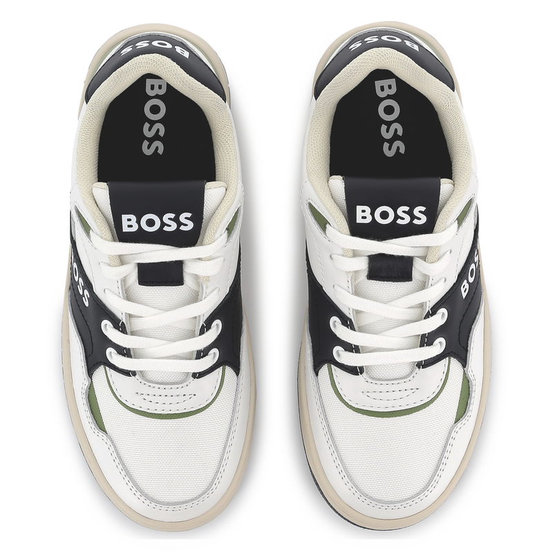 Schn&uuml;rsneaker aus Materialmix BOSS 
                        BOY