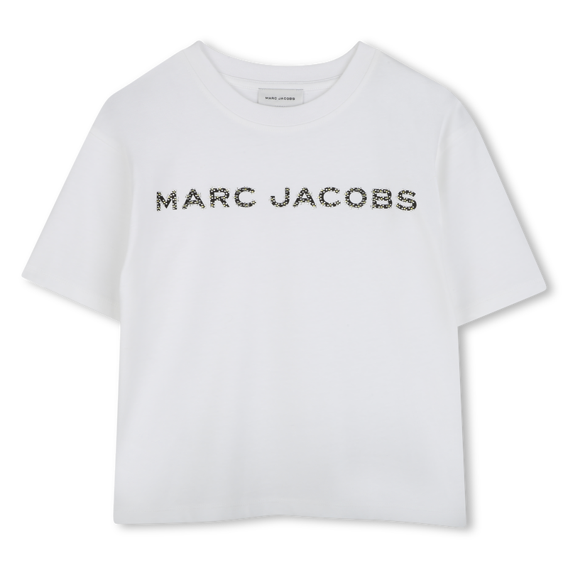 Baumwoll-T-Shirt mit Strass MARC JACOBS 
                        GIRL