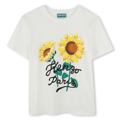 T-Shirt mit Sonnenblumen-Druck KENZO KIDS UNISEX