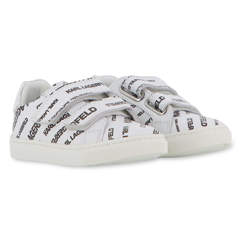 Ledersneaker mit Klett KARL LAGERFELD KIDS 
                        UNISEX