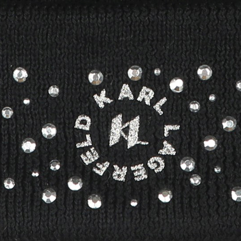 Strickmütze mit Strassbesatz KARL LAGERFELD KIDS 
                        GIRL