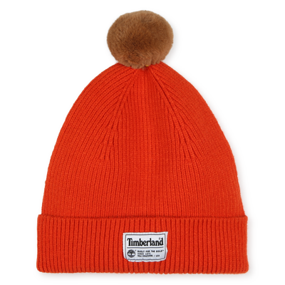 Strickm&uuml;tze mit Bommel TIMBERLAND JUNGE