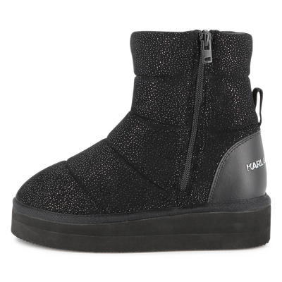 Paillettenbesetzte Stiefelette aus Textil KARL LAGERFELD KIDS GIRL