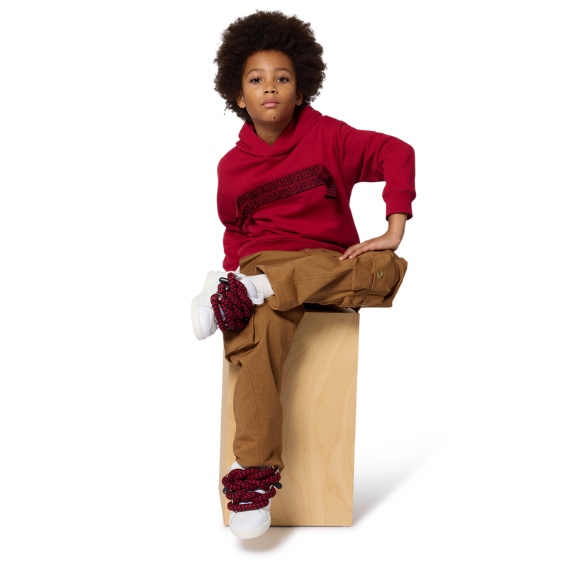 Bestickte bedruckte Hose mit PA-Logo LANVIN 
                        BOY