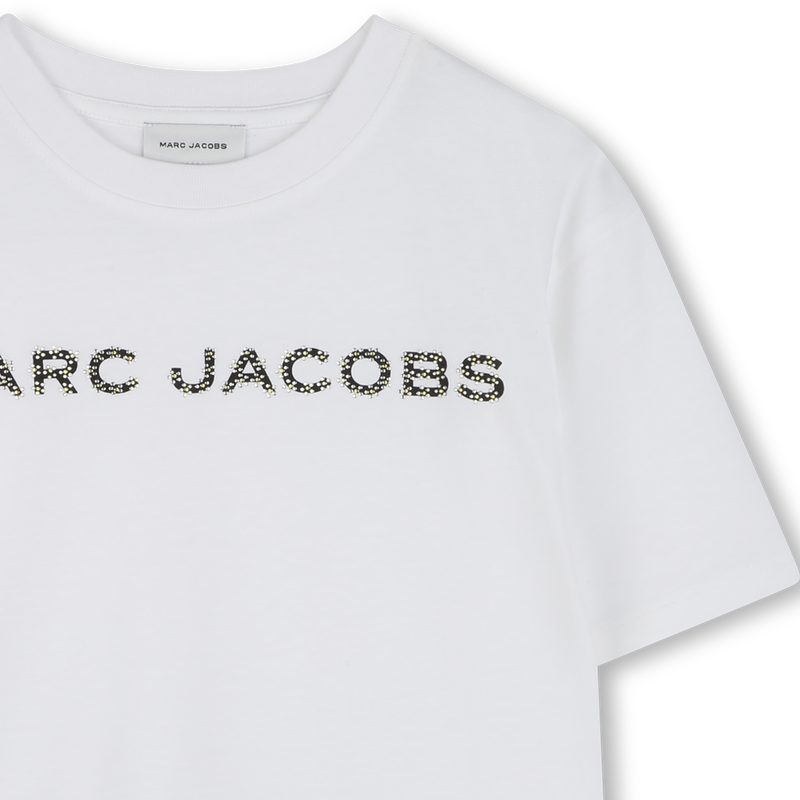 Baumwoll-T-Shirt mit Strass MARC JACOBS 
                        GIRL