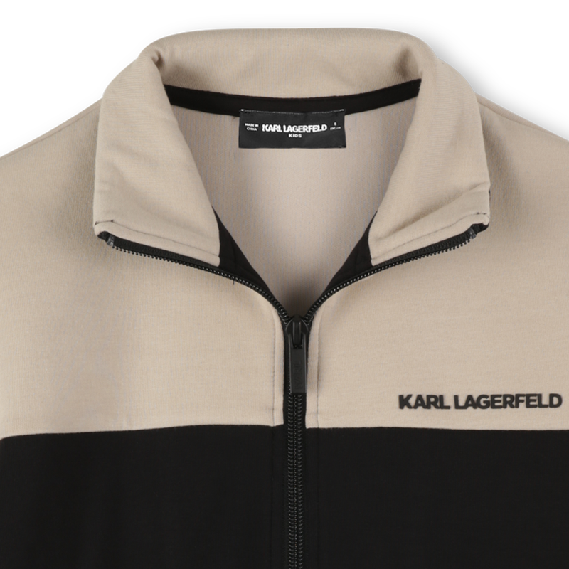 Zweifarbige Strickjacke KARL LAGERFELD KIDS 
                        BOY