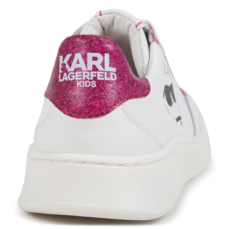 Ledersneaker mit Schn&uuml;rung KARL LAGERFELD KIDS 
                        GIRL