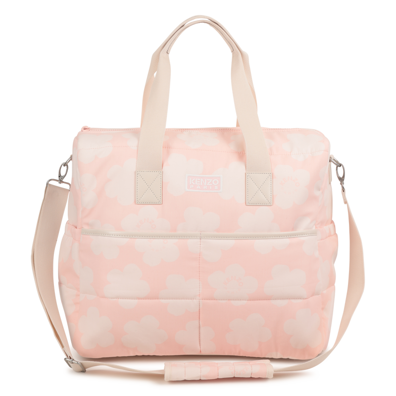 Gesteppte Wickeltasche aus bedruckter Popeline KENZO KIDS 
                        UNISEX