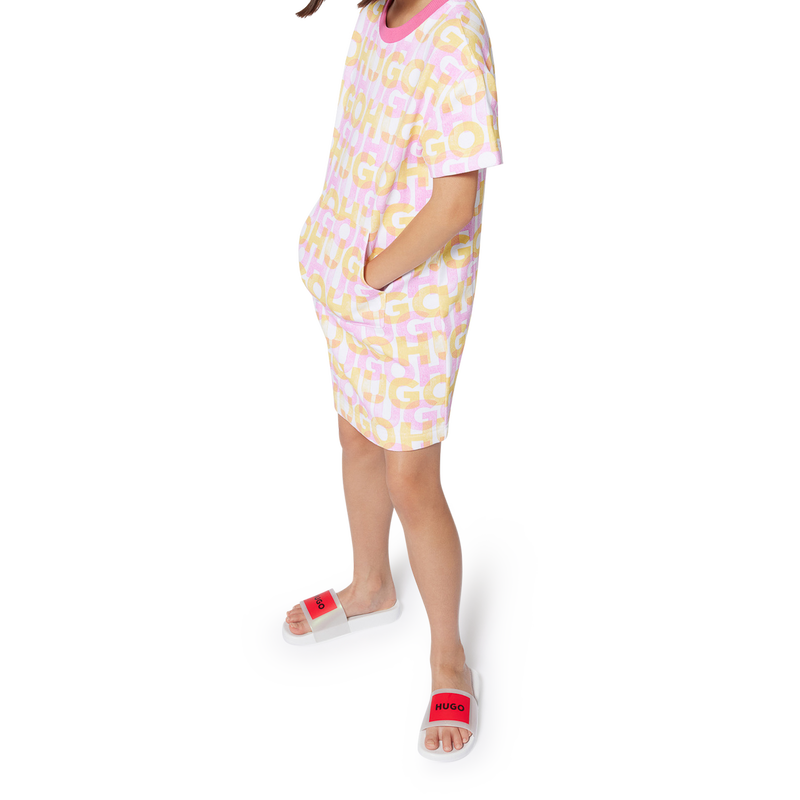 Sweatkleid mit Logomuster HUGO 
                        GIRL
