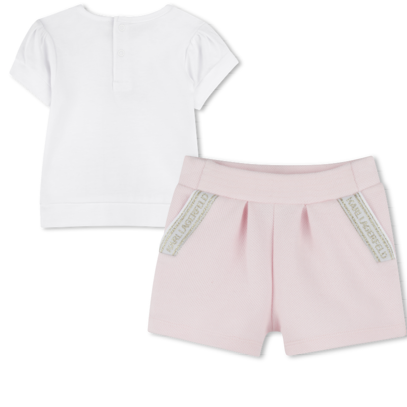 Set aus Shorts und T-Shirt KARL LAGERFELD KIDS 
                        GIRL