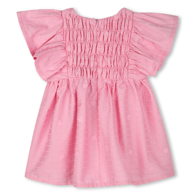 Besticktes Baumwollsatin-Kleid KENZO KIDS GIRL