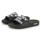 Pantoletten mit Logomotiv DKNY 
                    UNISEX