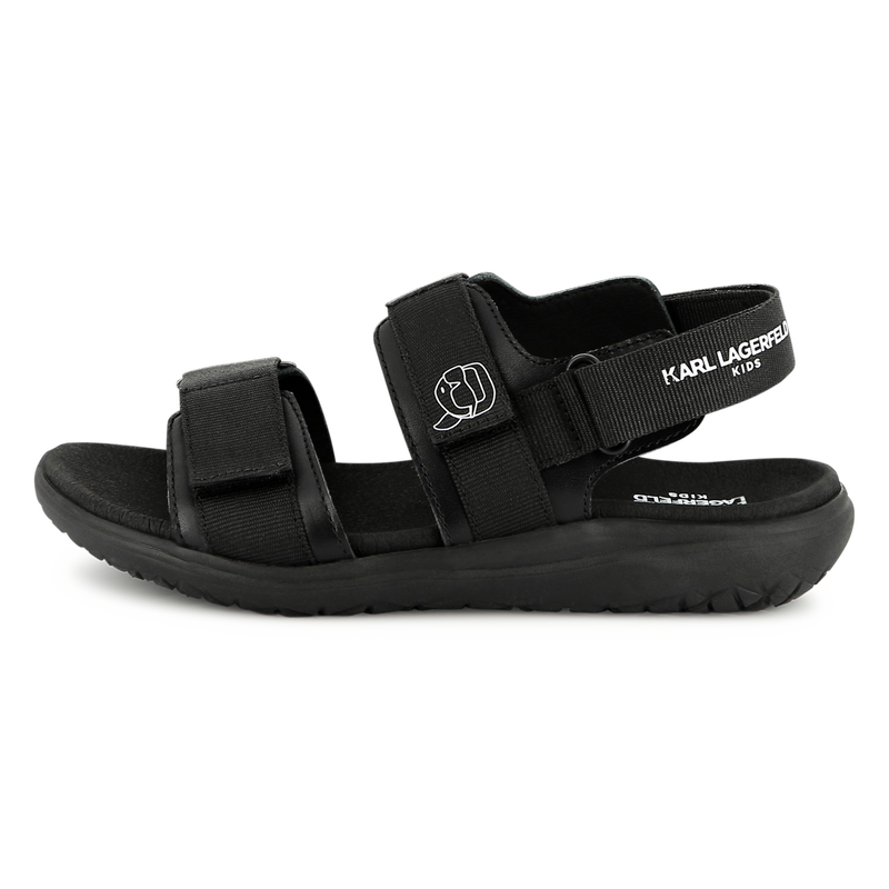 Ledersandalen mit Klett KARL LAGERFELD KIDS 
                        BOY