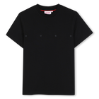 T-Shirt mit kurzen &Auml;rmeln, SCHWARZ, hi-res