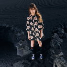 Langes Kleid mit Puff&auml;rmeln KENZO KIDS 
                    GIRL