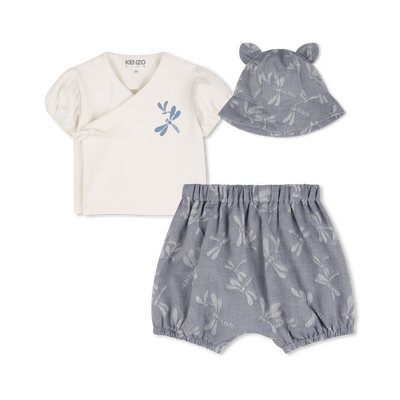 T-SHIRT, BUCKET HAT UND LATZHOSE KENZO KIDS GIRL