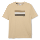 Kurz&auml;rmeliges t-shirt, BEIGE, hi-res