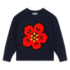 Strickpulli mit Blume und Logo KENZO KIDS 
                    GIRL