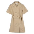Kurz&auml;rmeliges Kleid aus Twill MICHAEL KORS 
                    GIRL