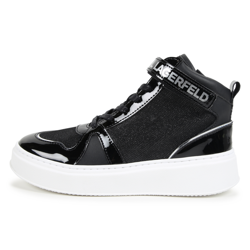 High-Top-Sneaker aus Leder KARL LAGERFELD KIDS 
                        GIRL