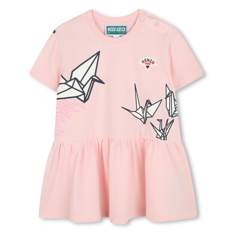 Kurz&auml;rmliges Kleid KENZO KIDS 
                        GIRL