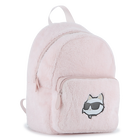 Kleiner Rucksack aus flauschigem Fleece KARL LAGERFELD KIDS 
                    GIRL