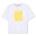 Kurzarm-T-Shirt aus Baumwolle, WEISS, hi-res