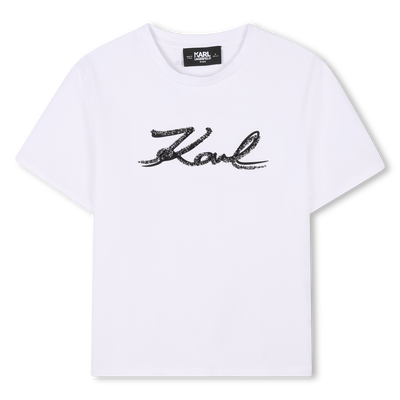 T-Shirt mit Pailletten KARL LAGERFELD KIDS GIRL