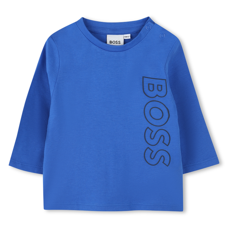 Baumwoll-Shirt mit Logo BOSS 
                        BOY