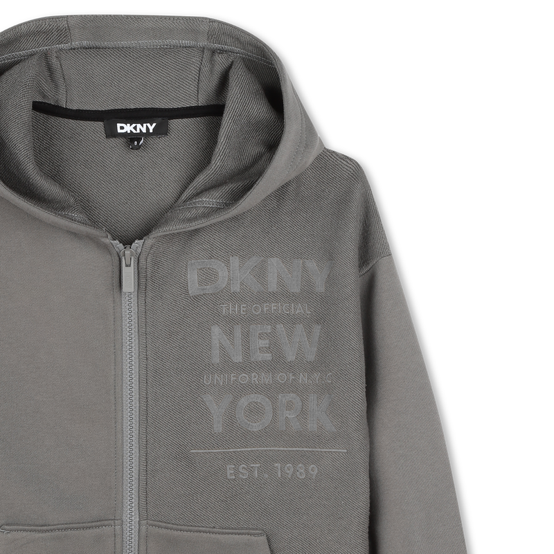 Sweat-Cardigan aus Baumwolle DKNY 
                        BOY