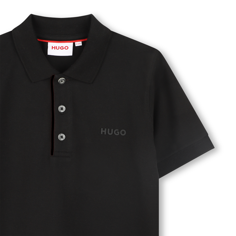 Kurz&auml;rmliges Piqu&eacute;-Poloshirt HUGO 
                        BOY