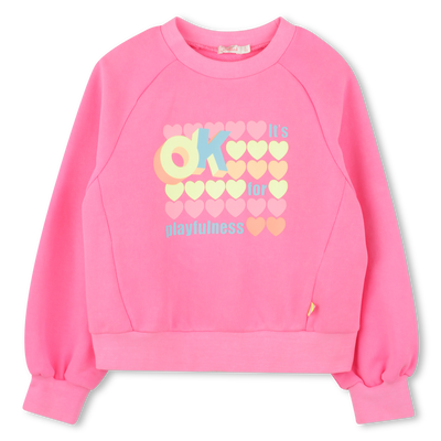 Gef&auml;rbtes Molton-Sweatshirt BILLIEBLUSH GIRL
