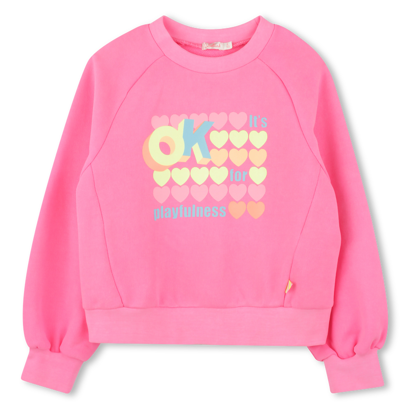 Gef&auml;rbtes Molton-Sweatshirt BILLIEBLUSH 
                        GIRL